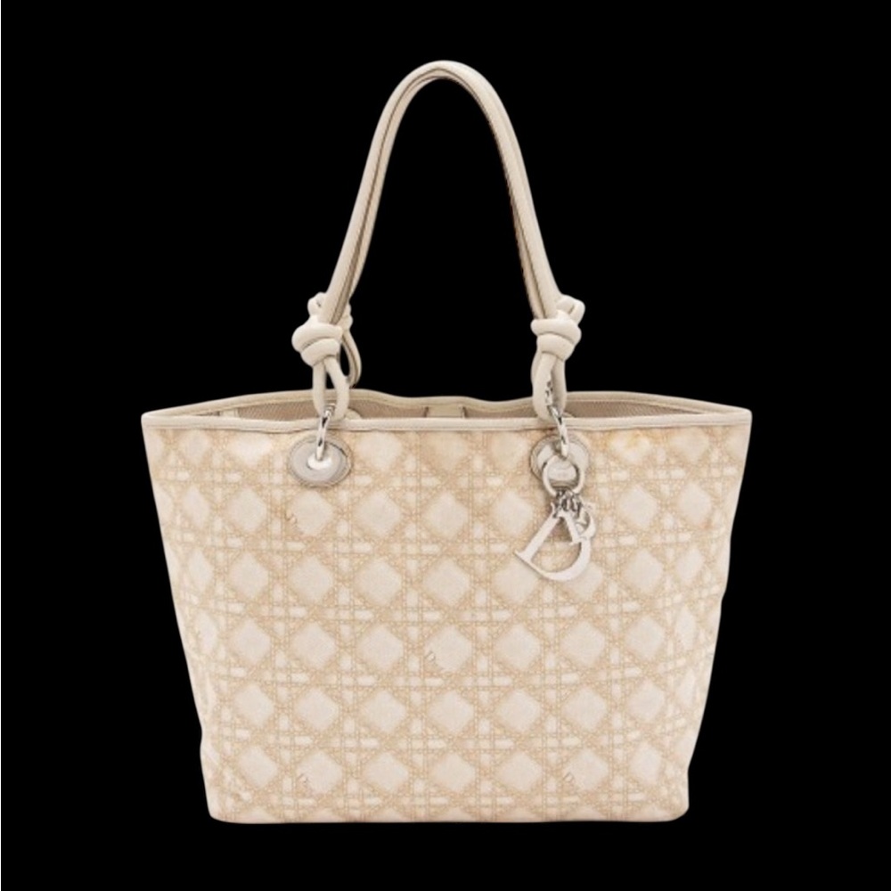 Dior Beige Patterned Tote Bag